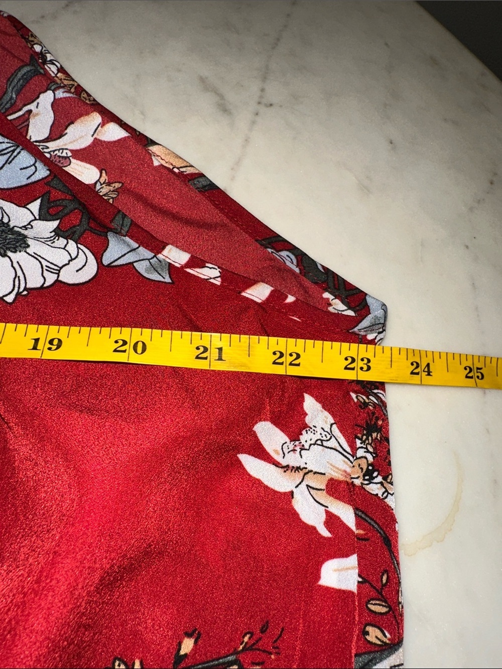 SHEIN Red Floral Halter top size Large nwot - Picture 7 of 8